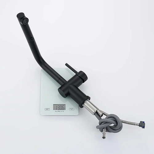 Смеситель для кухни Raglo R86.49.06 с выдвижным изливом, черный Смеситель для кухни Raglo R86.49.06 с выдвижным изливом, черный