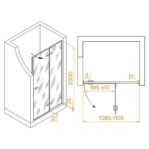 Душевая дверь RGW Stilvoll SV-004Gr 1100 мм серый 353200411-110 Душевая дверь RGW Stilvoll SV-004Gr 1100 мм серый 353200411-110