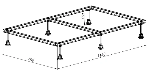 Каркас для поддона Allen Brau 120х80 8.00003 Каркас для поддона Allen Brau 120х80 8.00003