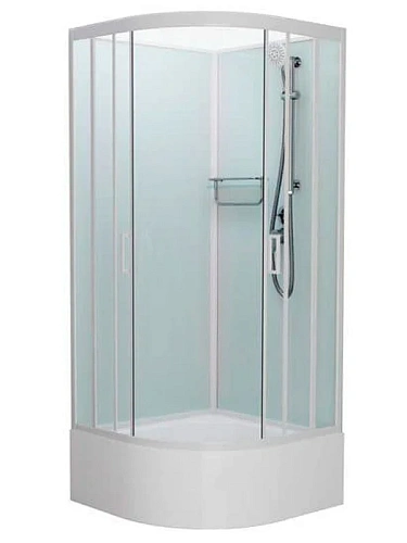 Душевая кабина Frank F400/2 М White без крыши белый профиль матовое стекло 100x100 20035 Душевая кабина Frank F400/2 М White без крыши белый профиль матовое стекло 100x100 20035