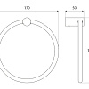 Полотенцедержатель IDDIS Renior (L045) кольцо Полотенцедержатель IDDIS Renior (L045) кольцо