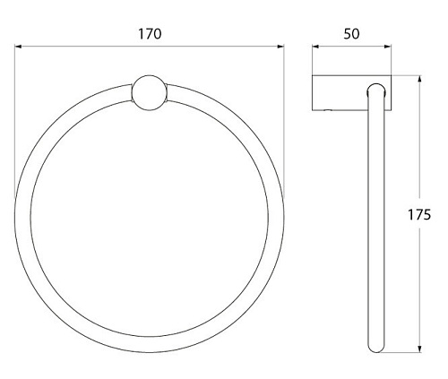 Полотенцедержатель IDDIS Renior (L045) кольцо Полотенцедержатель IDDIS Renior (L045) кольцо