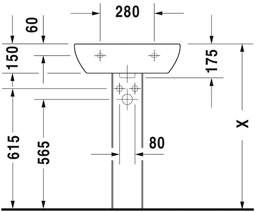 Раковина Duravit D-Code 23105500002 55 см Раковина Duravit D-Code 23105500002 55 см