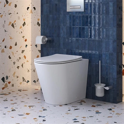 Унитаз приставной BelBagno FLAY-TOR BB1003CB-TOR/SC безободковый с сиденьем и смывом TORNADO Унитаз приставной BelBagno FLAY-TOR BB1003CB-TOR/SC безободковый с сиденьем и смывом TORNADO