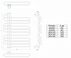 Картинка анонса товара «полотенцесушитель электрический grota stelle 50 x 180 см stelle 500*1800-e-l-p»