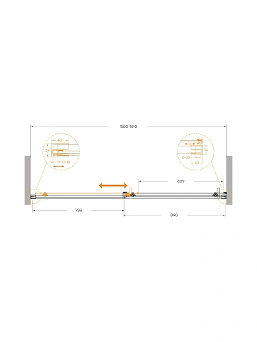 Душевая дверь CEZARES PLANE-BF-1-160-C-BORO 160 см Душевая дверь CEZARES PLANE-BF-1-160-C-BORO 160 см