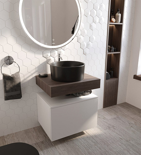 Столешница STWORKI Ольборг 60 дуб карпентер, без отверстий, с тумбой 60 481123 Столешница STWORKI Ольборг 60 дуб карпентер, без отверстий, с тумбой 60 481123