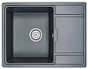 Кухонная мойка Granula 6503, ШВАРЦ (чёрный металлик), кварц 650х500