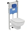 Комплект 3 в 1 Ideal Standard T386401 инсталляция PROSYS с подвесным унитазом ESEDRA AquaBlade T3860