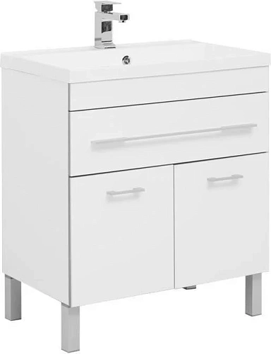 Тумба с раковиной Aquanet Верона 75 белый (напольная 1 ящик 2 дверцы) 00287670 Тумба с раковиной Aquanet Верона 75 белый (напольная 1 ящик 2 дверцы) 00287670