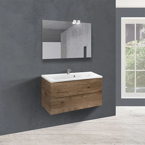 Тумба под раковину Vincea Mia 900 подвесная, 2 выкатных ящика soft close, V.Oak VMC-2MA900VO Тумба под раковину Vincea Mia 900 подвесная, 2 выкатных ящика soft close, V.Oak VMC-2MA900VO