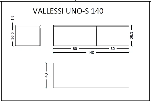 Тумба под раковину Armadi Art FLAT 140см DARK OAK VALLESSI UNO-S 897-140-D Тумба под раковину Armadi Art FLAT 140см DARK OAK VALLESSI UNO-S 897-140-D