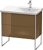 Картинка анонса товара «тумба под раковину duravit xsquare xs446706161 напольная 81 см коричнево-оливковый глянцевый»