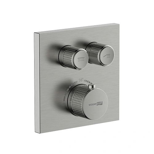 Смеситель для душа WasserKRAFT Wern 4248 Thermo термостатический никель Смеситель для душа WasserKRAFT Wern 4248 Thermo термостатический никель