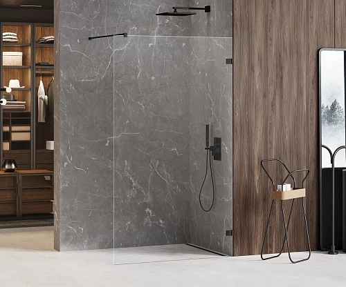 Душевая перегородка NEW TRENDY AVEXA BLACK 140x200 EXK-1973 (черный) Душевая перегородка NEW TRENDY AVEXA BLACK 140x200 EXK-1973 (черный)