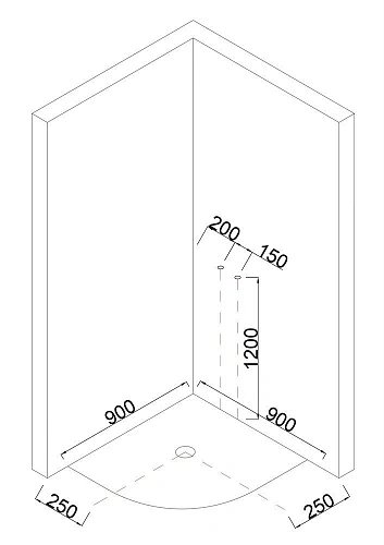 Душевая кабина Taliente 90x90x215см, четверть круга, тонированное стекло TA-9090G Душевая кабина Taliente 90x90x215см, четверть круга, тонированное стекло TA-9090G