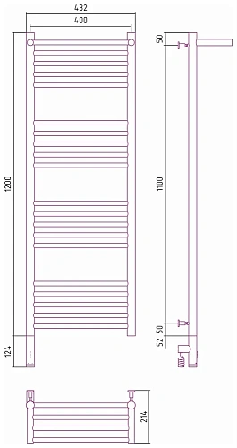 Полотенцесушитель электрический Сунержа Богема с полкой 3.0 1200х400 / МЭМ левый 00-5806-1240 Без по Полотенцесушитель электрический Сунержа Богема с полкой 3.0 1200х400 / МЭМ левый 00-5806-1240 Без по