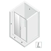 Душевая дверь NEW TRENDY PRIME 130x200 D-0304A (хром) Душевая дверь NEW TRENDY PRIME 130x200 D-0304A (хром)