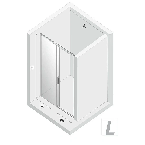 Душевая дверь NEW TRENDY PRIME 130x200 D-0304A (хром) Душевая дверь NEW TRENDY PRIME 130x200 D-0304A (хром)