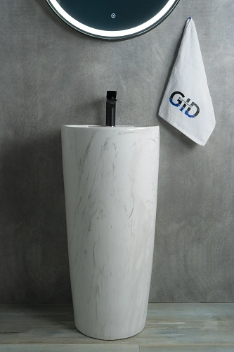 Раковина Gid Nb131wgs 81115 напольная под камень глянцевая 40x40x84 Раковина Gid Nb131wgs 81115 напольная под камень глянцевая 40x40x84