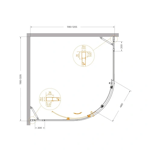 Душевой уголок CEZARES MOLVENO-R-11-100+20-C-Cr-IV 120x120см стекло прозрачное, профиль хром Душевой уголок CEZARES MOLVENO-R-11-100+20-C-Cr-IV 120x120см стекло прозрачное, профиль хром