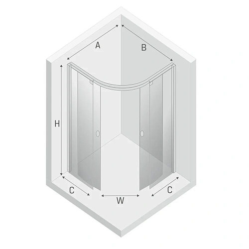 Душевой уголок NEW TRENDY PORTA 90x90x200 EXK-1045 Душевой уголок NEW TRENDY PORTA 90x90x200 EXK-1045