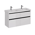 Тумба под раковину Lemark COMBI 125 см подвесная/напольная, черный/белый LM03C125T-black Тумба под раковину Lemark COMBI 125 см подвесная/напольная, черный/белый LM03C125T-black