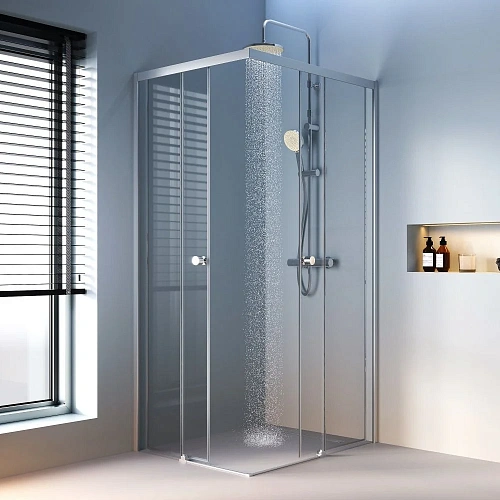 Душевой уголок AM.PM X-Joy W94G-403-10080-MТ Slide 100х80, хром матовый, стекло прозрачное Душевой уголок AM.PM X-Joy W94G-403-10080-MТ Slide 100х80, хром матовый, стекло прозрачное