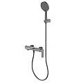 Смеситель для ванны AQUAme Monza AQM6312GM с душевым набором, 3 режима, Gun metal Смеситель для ванны AQUAme Monza AQM6312GM с душевым набором, 3 режима, Gun metal