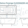 Ванна чугунная Delice Prestige 180х80 с отверстиями под ручки и антискользящим покрытием DLR230623R-AS Ванна чугунная Delice Prestige 180х80 с отверстиями под ручки и антискользящим покрытием DLR230623R-AS