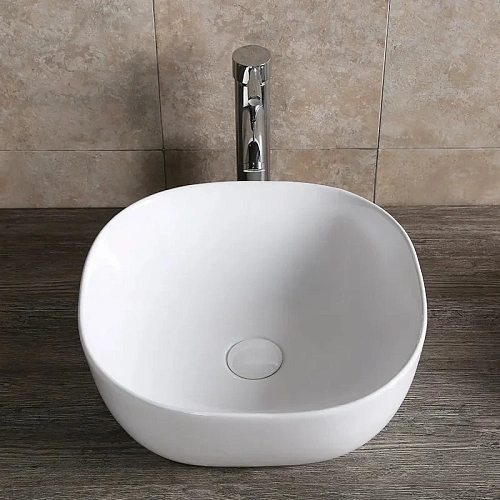 Раковина Ceruttispa CR0077 410х410х145 накладная, белая, квадратная Раковина Ceruttispa CR0077 410х410х145 накладная, белая, квадратная