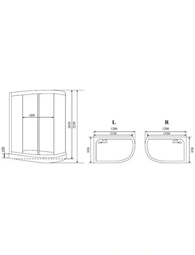 Душевая кабина Timo Standart T-6602 Silver Fabric L (120x85x220) Душевая кабина Timo Standart T-6602 Silver Fabric L (120x85x220)