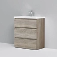Тумба с раковиной AM.PM Gem S M91-FSX0752-WC0752OF напольная, 75 см, 3 ящика, светлый дуб Тумба с раковиной AM.PM Gem S M91-FSX0752-WC0752OF напольная, 75 см, 3 ящика, светлый дуб