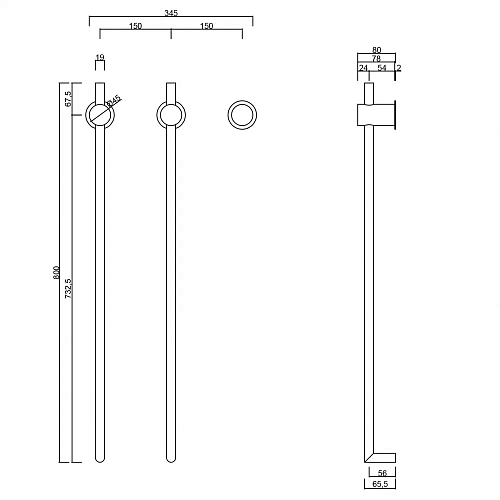 Полотенцесушитель электрический ABBER Charme AH4002BST сталь брашированная Полотенцесушитель электрический ABBER Charme AH4002BST сталь брашированная