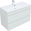Тумба под раковину Aquanet Нота New 100 белый глянец 00335420 подвесная Тумба под раковину Aquanet Нота New 100 белый глянец 00335420 подвесная