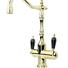 Смеситель для кухни Boheme TRADIZIONALE ORO с черной керамикой 112-BLC золото Смеситель для кухни Boheme TRADIZIONALE ORO с черной керамикой 112-BLC золото