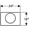 Клавиша смыва Geberit 115.101.00.1 Delta 15 нержавеющая сталь (антивандальный крепеж) Клавиша смыва Geberit 115.101.00.1 Delta 15 нержавеющая сталь (антивандальный крепеж)