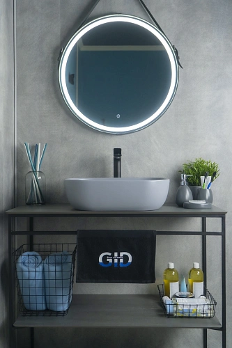 Раковина Gid Gm1302 53336 накладная серая матовая 50x40x14 Раковина Gid Gm1302 53336 накладная серая матовая 50x40x14