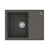 Кухонная мойка Lemark IMANDRA 640 врезная из кварцгранита, с крылом, серый шелк 9910023 Кухонная мойка Lemark IMANDRA 640 врезная из кварцгранита, с крылом, серый шелк 9910023