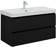 Тумба под раковину Aquanet Вега 2.0 100 черный 00337951 подвесная Тумба под раковину Aquanet Вега 2.0 100 черный 00337951 подвесная