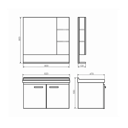 Зеркальный шкаф Comforty Рига-80 00004139024 дуб сонома Зеркальный шкаф Comforty Рига-80 00004139024 дуб сонома