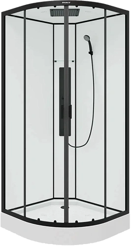 Душевая кабина Parly AMI 900x900 профиль черный, стекло прозрачное Душевая кабина Parly AMI 900x900 профиль черный, стекло прозрачное