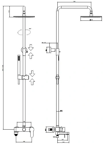 Душевая система Paffoni Blu ZCOL632BO белый матовый Душевая система Paffoni Blu ZCOL632BO белый матовый