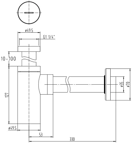 Сифон для раковины Allen Brau Priority 5.31025-31 Сифон для раковины Allen Brau Priority 5.31025-31