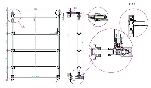 Полотенцесушитель водяной Boheme MEDICI 701 Полотенцесушитель водяной Boheme MEDICI 701