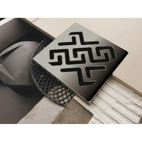 Душевой трап BERGES PLATZ Antik 100х100, матовый хром, S-сифон D50/105 H50 вертикальный 090060 Душевой трап BERGES PLATZ Antik 100х100, матовый хром, S-сифон D50/105 H50 вертикальный 090060