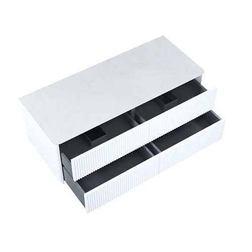 Тумба под раковину IDDIS Aiger (AIG12W1i95K) подвесная со столешницей без отверстий 120 см, белый Тумба под раковину IDDIS Aiger (AIG12W1i95K) подвесная со столешницей без отверстий 120 см, белый