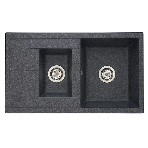 Кухонная мойка Aquaton Делия 87 1A716232DE210 из литого мрамора, графит Кухонная мойка Aquaton Делия 87 1A716232DE210 из литого мрамора, графит