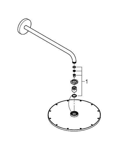 Верхний душ GROHE Rainshower, диаметр 310 мм, хром (26257000) Верхний душ GROHE Rainshower, диаметр 310 мм, хром (26257000)