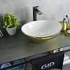 Раковина Gid Nc999 52229 накладная белая / золото 41x34x15 Раковина Gid Nc999 52229 накладная белая / золото 41x34x15